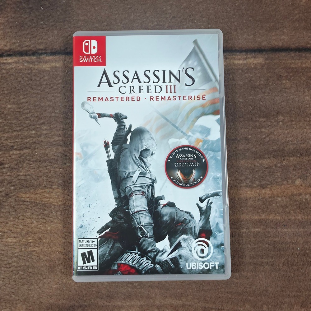 Ubisoft Assassins Creed III Remastered Nintendo Switch Good Bonus Game Included